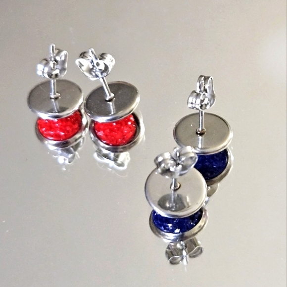 Druzy Stud Set - Picture 2 of 3